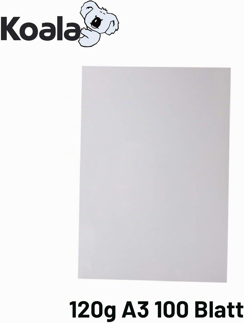 KOALA Fotopapier für Laserdrucker, Doppelseitig, Matt, A3, 120 g/m², 100 Blatt. Geeignet zum Drucken