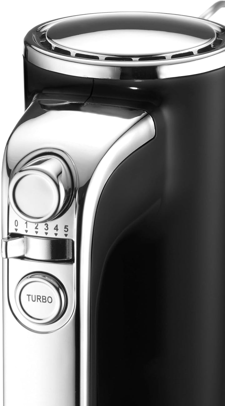 Trisa Handrührgerät - 6 Geschwindigkeiten mit Turbo, Langsamer Start, Chrom-Design, Edelstahl Rührbe