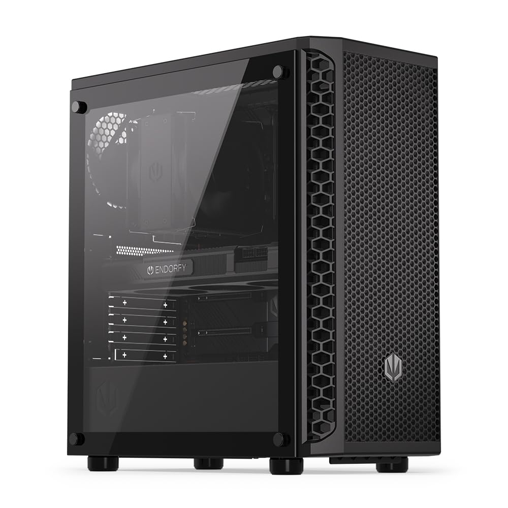 ENDORFY Signum 300 Air, ATX PC-Gehäuse, Mesh-Frontplatte, gehärtetes Glas-Seitenteil, 4x120mm PWM-Lü