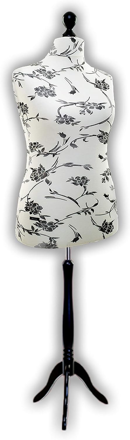 Schneiderpuppe | Grösse/Size S - XL (Female ♀) | LUCCESI | Torso L/XL (42-44) | Creme-Weiss/florales