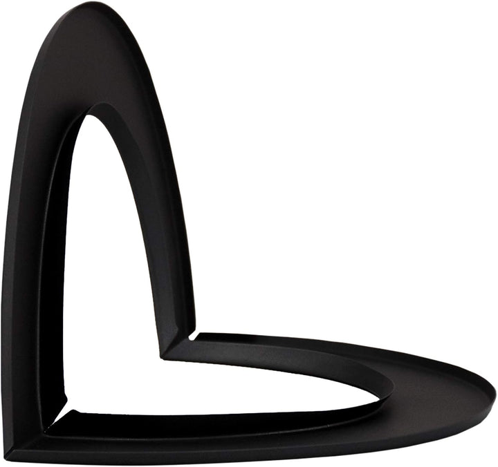 LANZZAS Ofenrohr Wand-Rosette für Aussenecke mit 50 mm Rand, Farbe: schwarz-metallic (im Durchmesser