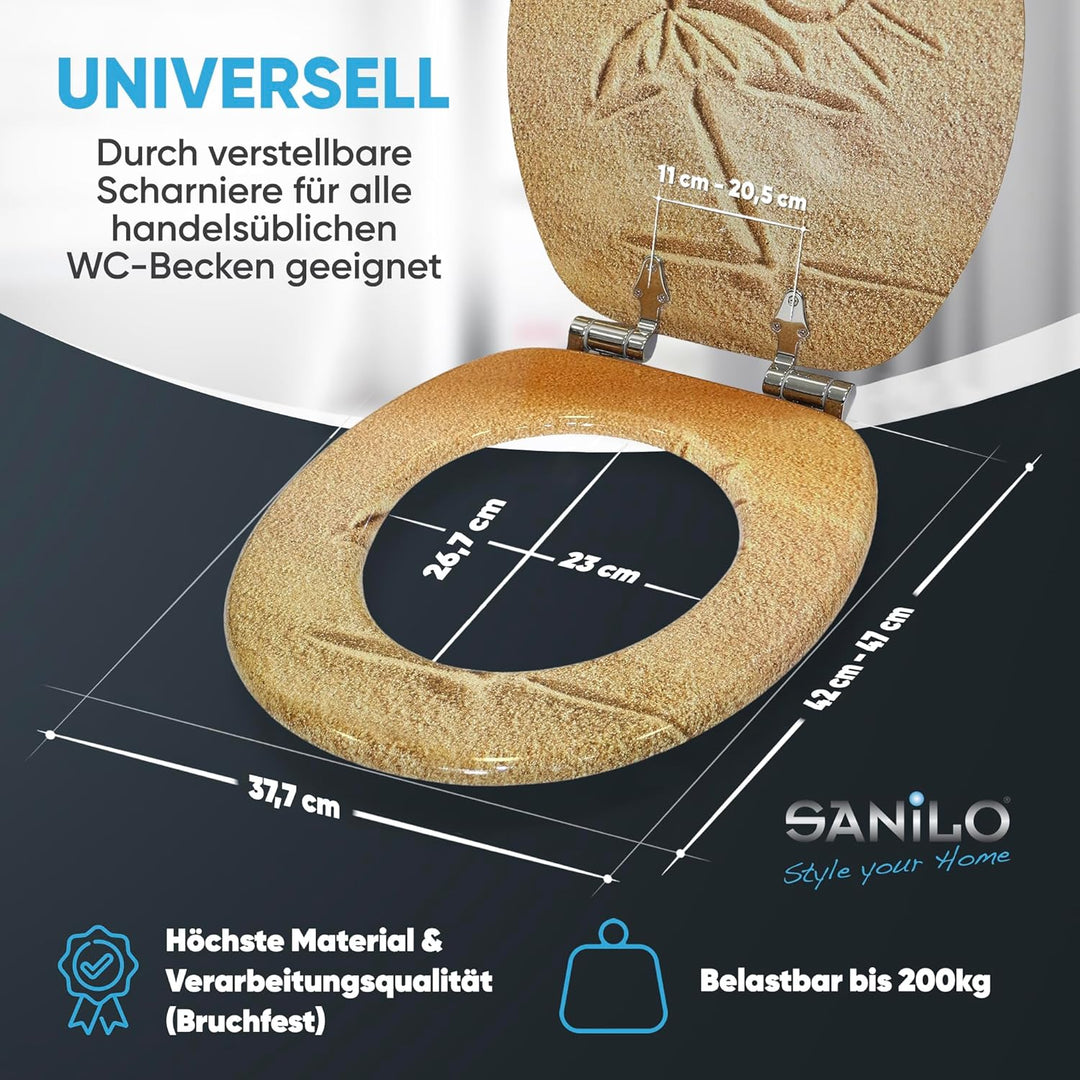Sanilo WC Sitz mit Absenkautomatik, viele neue Toilettendeckel zur Auswahl, hochwertige Oberfläche,