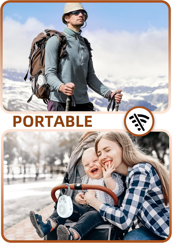 TakTark Weisses Rauschen Baby Tragbar mit Akku für Kinder & Erwachsene, White Noise Machine Baby mit