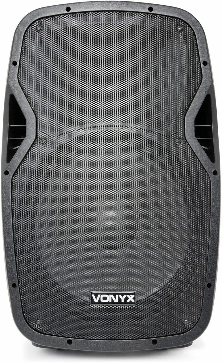 Vonyx AP1500PA - Mobile PA Anlage, Partybox Bluetooth mit Akku, 800 Watt Party Lautsprecher mit Mikr