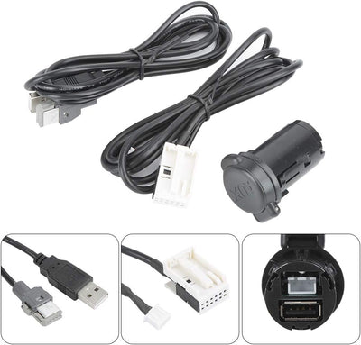 AUX USB o Adapterkabel Car o Stereo USB Aux-In Ladeadapterkabel Passend für 307 407 308 408 508 3008