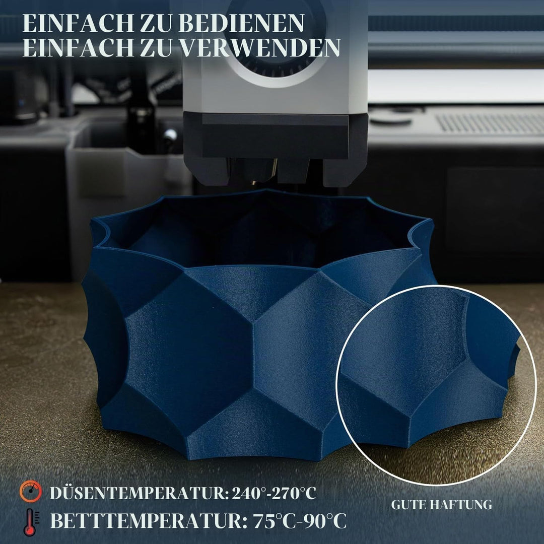 TINMORRY Carbon Fiber PETG Filament 1.75 mm, Stärker Zähigkeit PETG CF 3D Drucker Filament, Passt fü