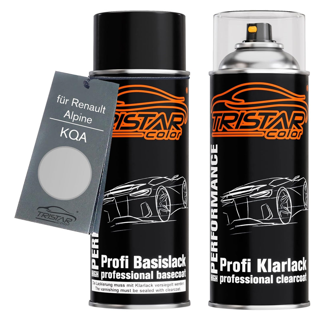 TRISTARcolor Autolack Spraydose für Renault KQA Gris Highland Metallic +1K | für Renault / Alpine, S
