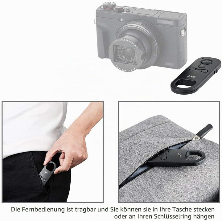 JJC BR-E1 Bluetooth Fernauslöser Fernbedienung für Canon EOS R10 R7 R6 R5 R3 R RP 90D 77D 850D 800D