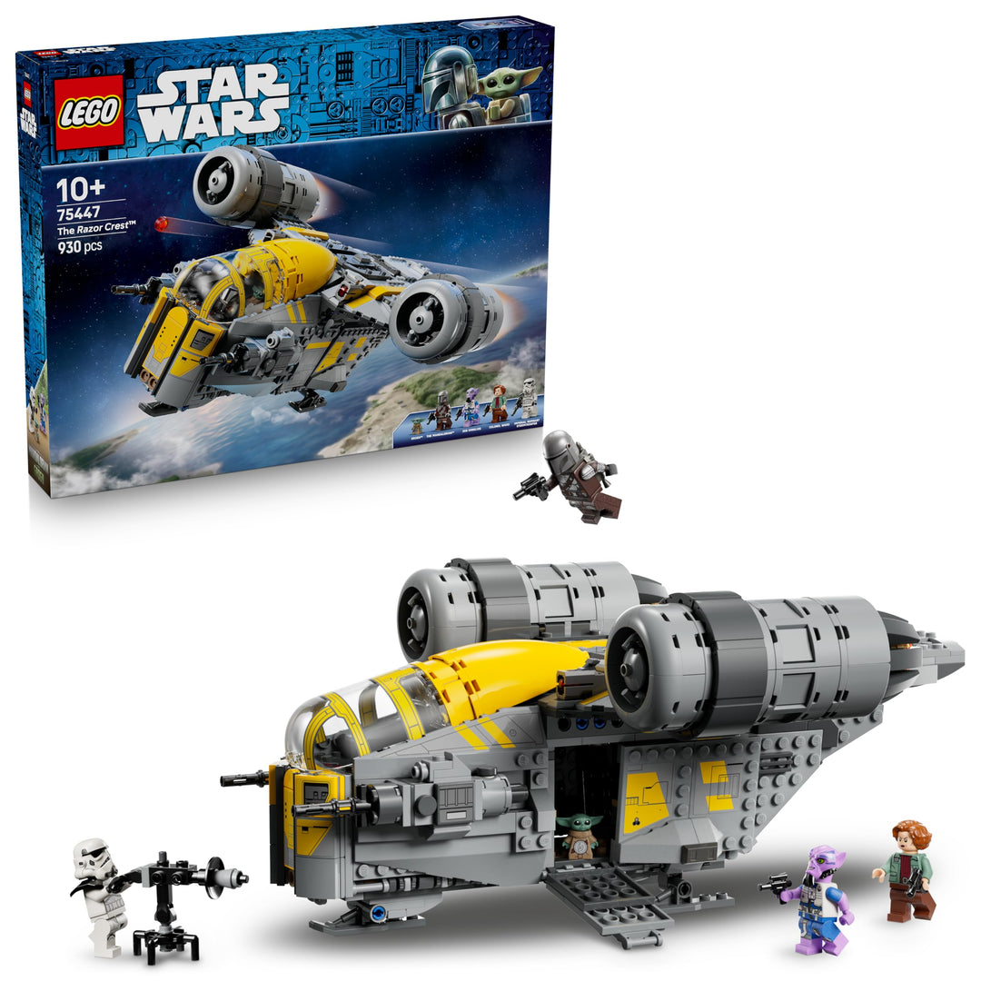 LEGO Star Wars 75447 Razor Crest - The Mandalorian und Grogu Set mit 4 Minifiguren & Grogu Figur - G