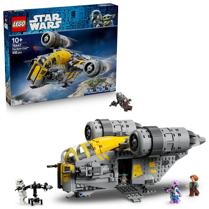 LEGO Star Wars 75447 Razor Crest - The Mandalorian und Grogu Set mit 4 Minifiguren & Grogu Figur - G