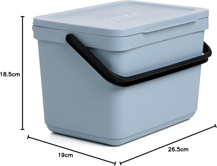 TATAY Biomülleimer Küche 6L | Organischer Abfalleimer Smart mit Halterung und Schrauben | Kompaktes