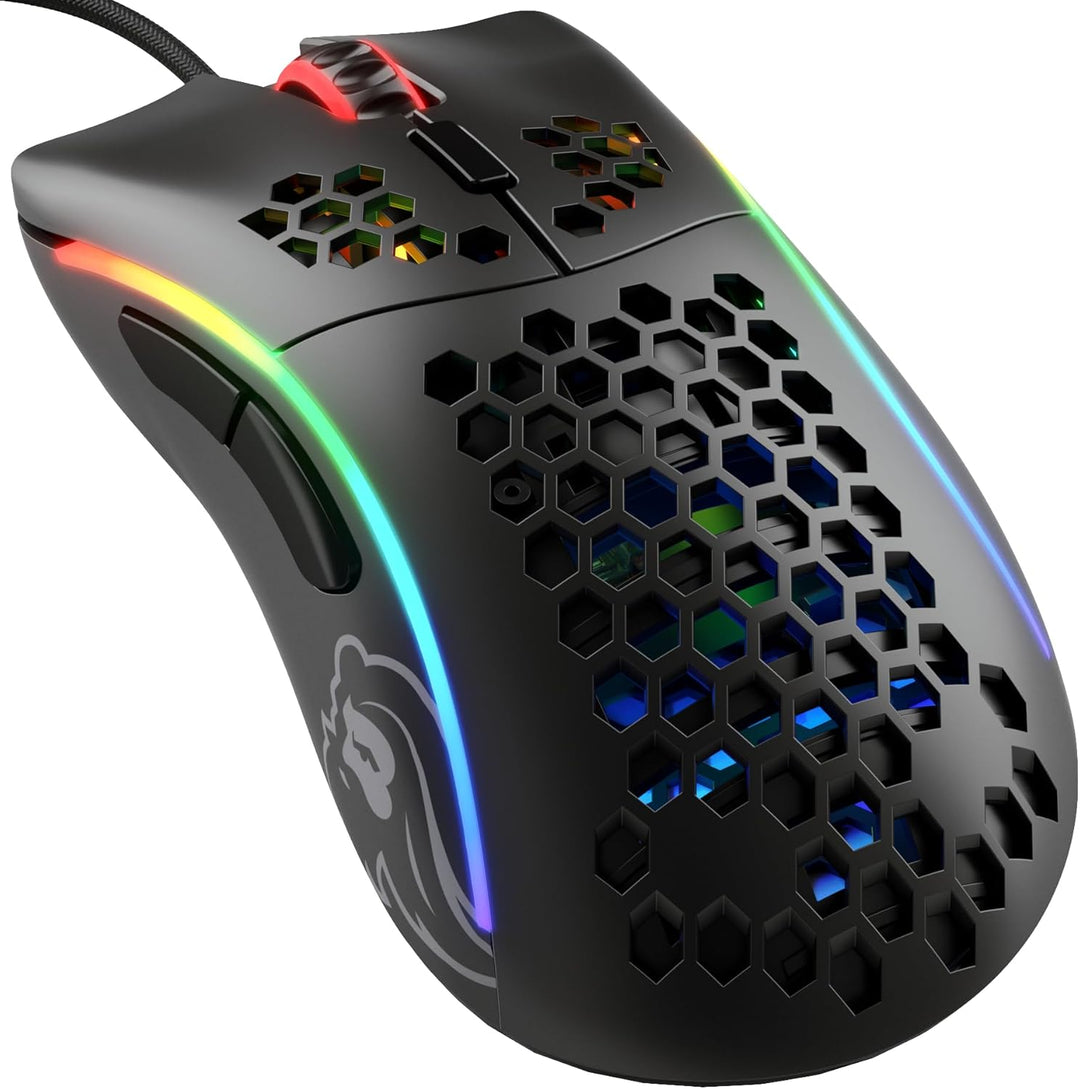 Glorious Gaming Model D- (Minus) Wired Gaming Mouse – superleichtes Wabendesign mit 61 g, RGB-Beleuc