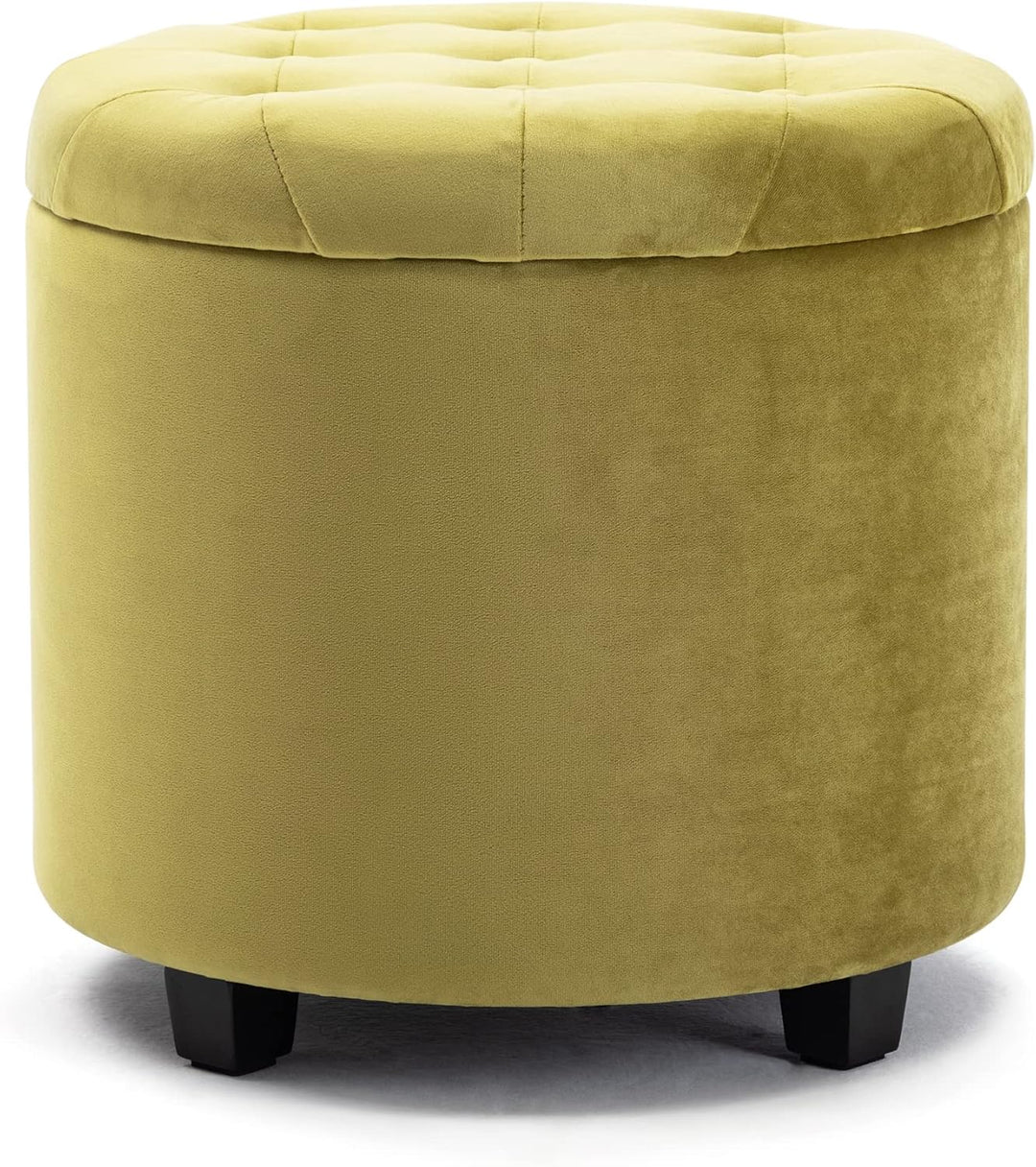 HNNHOME Sitzhocker mit Stauraum, Sitzwürfel mit Deckel, Sitztruhe, Fussbank Truhen Aufbewahrungsbox,