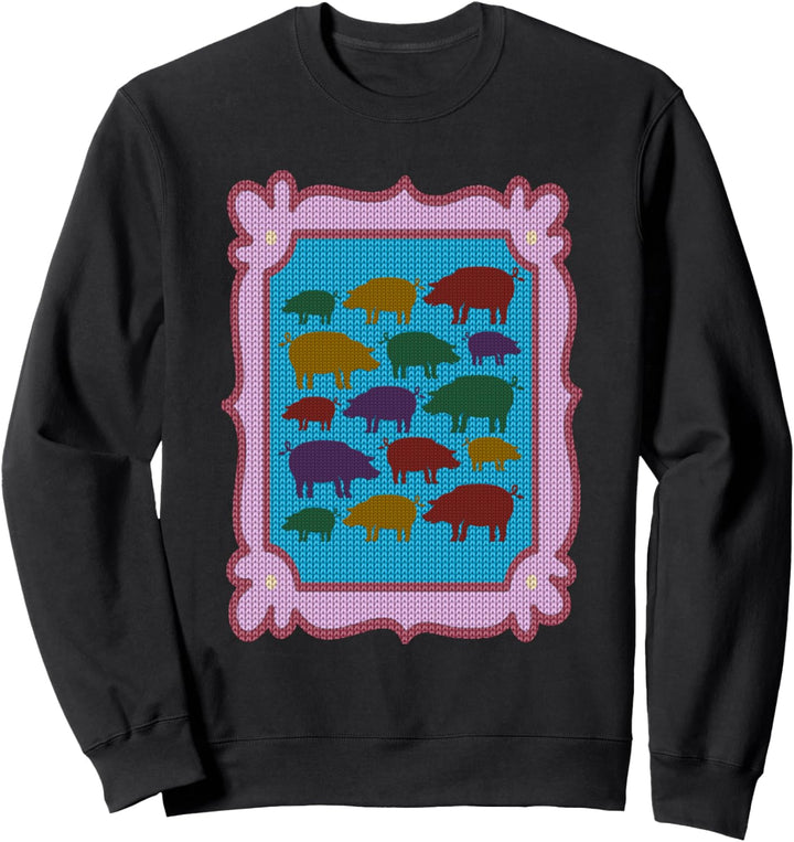 Die Glücksschweinchen "Ugly" Design für Weihnachten Sweatshirt