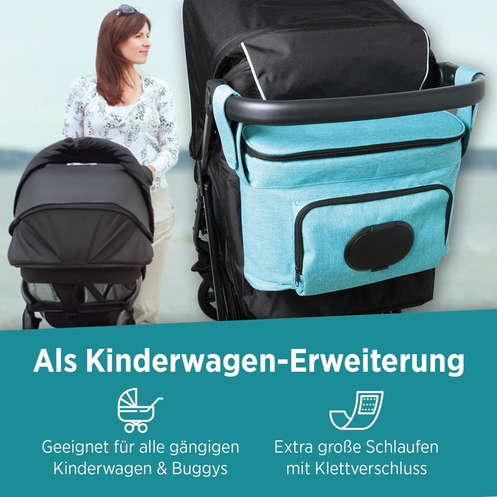 Kinderwagen Organizer BO 300 | Kinderwagen Zubehör | Wickeltasche | Babytasche | Windeltasche | Isol