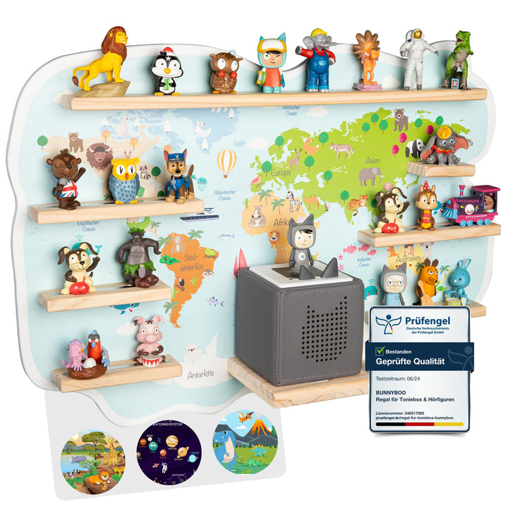 bunnyboo Toniebox Regal - Regal für Toniebox und Figuren - ausreichend Platz für bis zu 45 Tonies un
