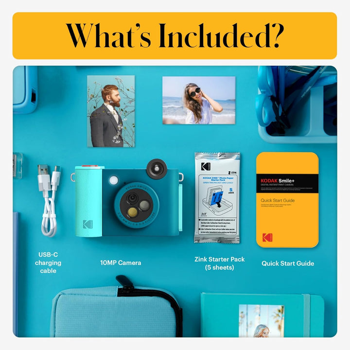 KODAK Smile+ 2-in-1 Digitale Sofortbildkamera & kabelloser Bluetooth-Fotodrucker - 10MP, Spezialeffe