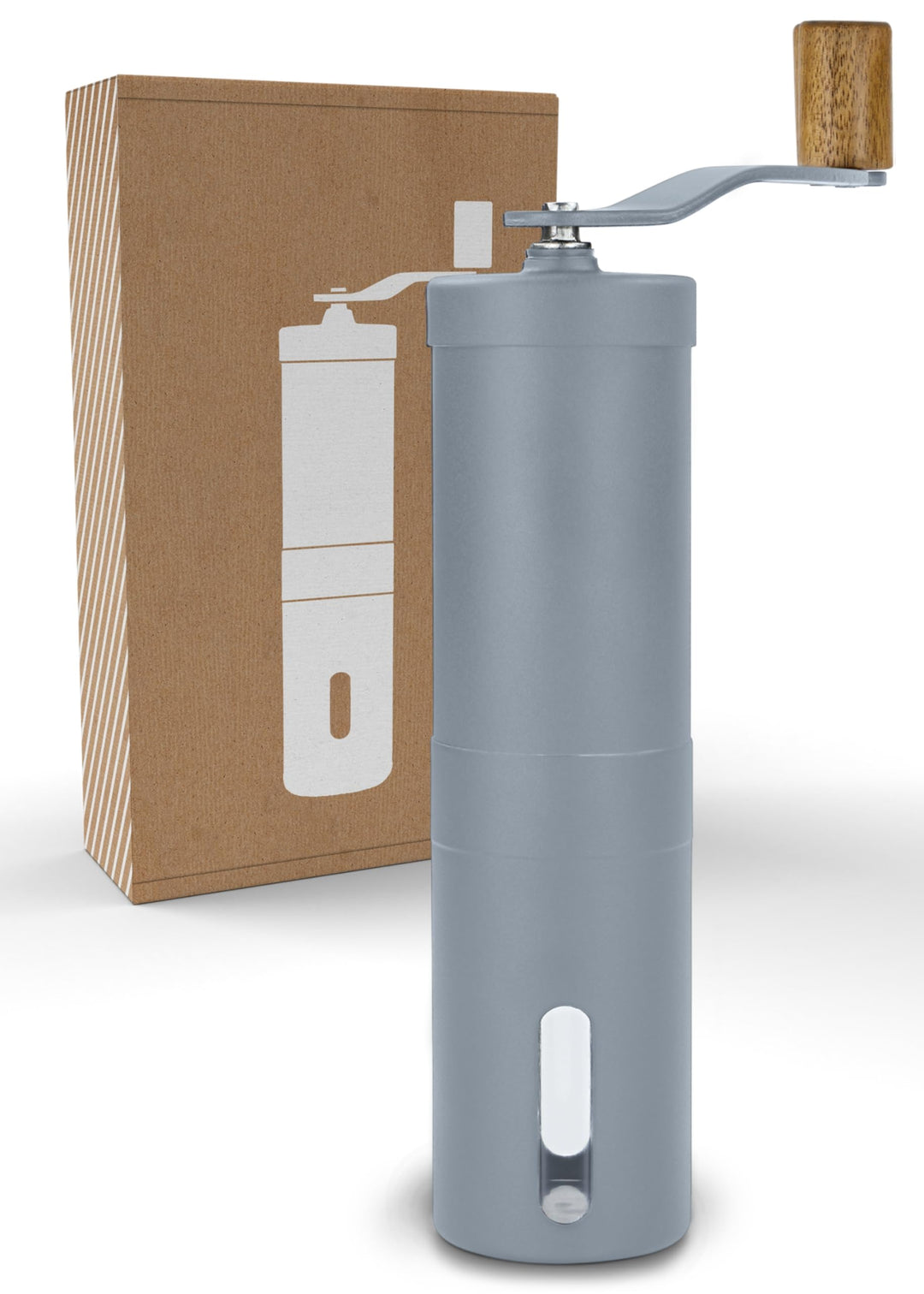 Lambda Coffee Kaffeemühle manuell Edelstahl und Aluminium I Espresso-mühle mit Edelstahl-Mahlwerk od