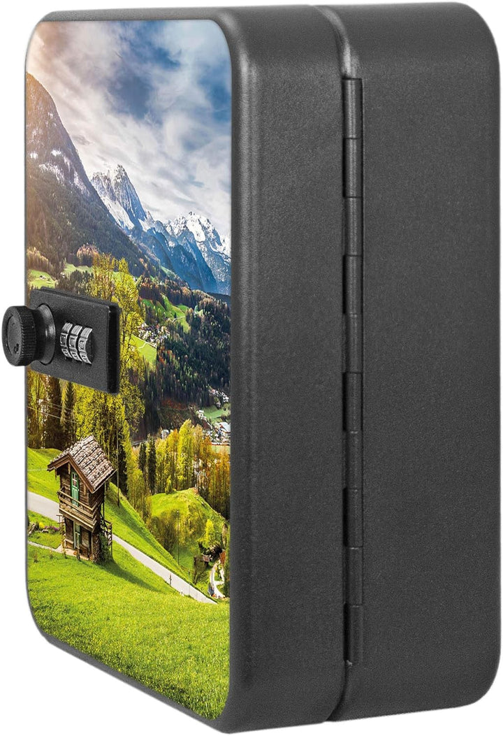 banjado® Burg-Wächter® abschliessbarer Schlüsselkasten mit Motiv Berchtesgadener Land für 20 Schlüss