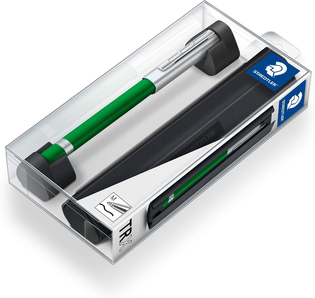 STAEDTLER TRX 412TRX5M-9ST Tintenroller (ergonomische Dreikantform, samtweiche Aluminium-Oberfläche,