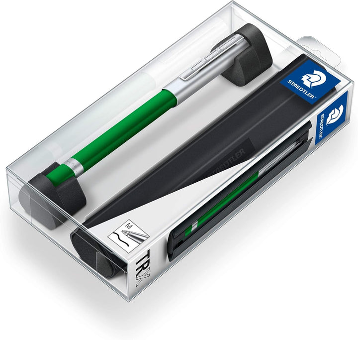 STAEDTLER TRX 412TRX5M-9ST Tintenroller (ergonomische Dreikantform, samtweiche Aluminium-Oberfläche,