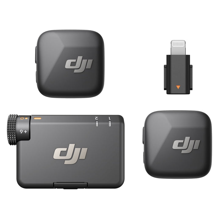 DJI Mic Mini (2 Sender + 1 Empfänger + Lightning-Adapter) für iPhone, Android & Kameras, Ultraleicht