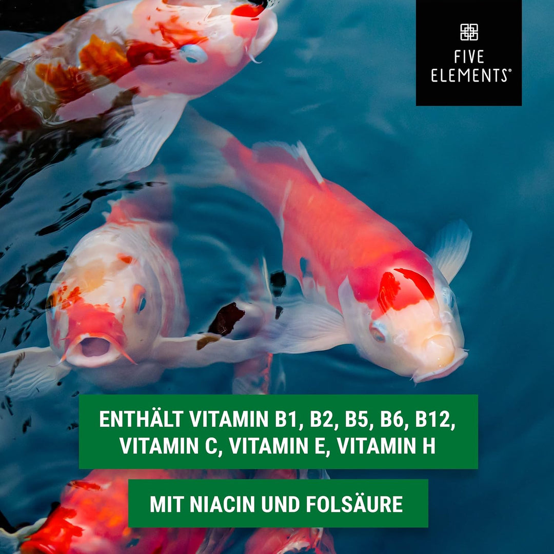 FIVE ELEMENTS Koi-Vitamine | 2,5 l flüssig | wichtige Vitamine und Mineralien | verbessert Abwehrkrä