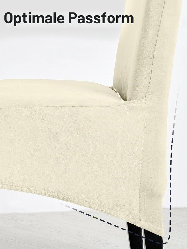LANSHENG Stuhlhussen, Stuhlhussen 2er Set, Stuhlhussen Hochlehner, Elastizität Samt Esszimmer Stuhlh