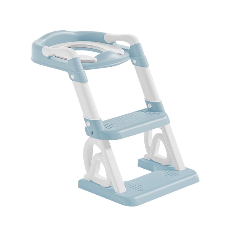 2-in-1 Toilettensitz für Kinder, Toilettensitz, faltbar und verstellbar, Treppe für Kinder, mit Leit