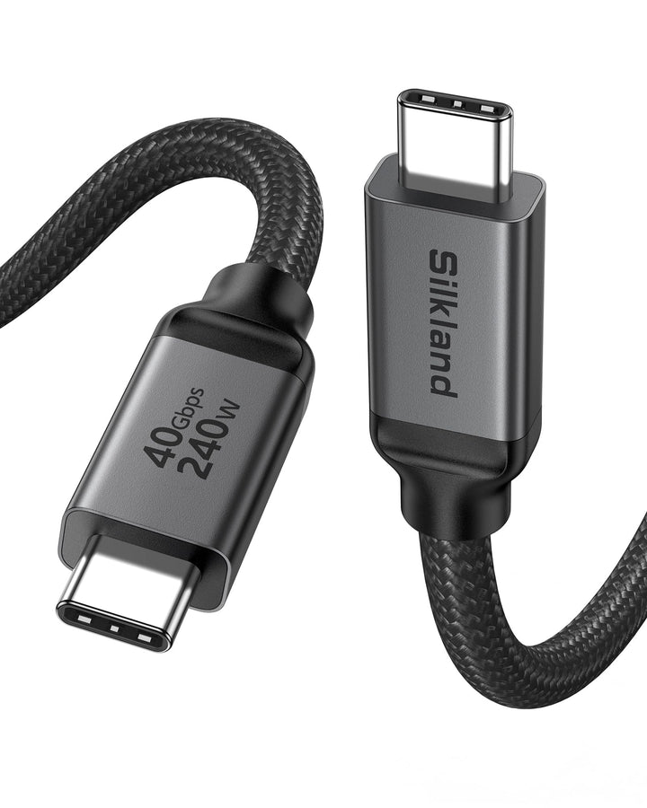 Silkland USB4 Kabel mit Thunderbolt 4 Kabel 2m, 40Gbps Datenkabel, PD3.1 240W 48V 5A Ladekabel, 8K 6