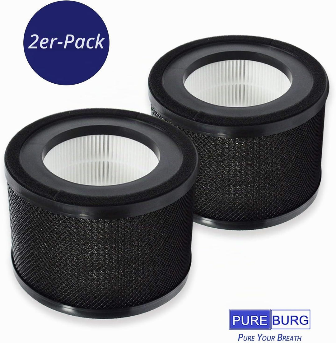 PUREBURG AP001 Ersatzfilter Kompatibel mit HERILIOS HS-AP001 & TaoTronics TT-AP001 Luftreiniger,H13