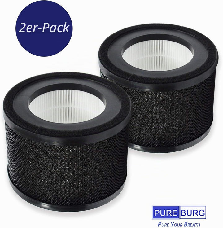 PUREBURG AP001 Ersatzfilter Kompatibel mit HERILIOS HS-AP001 & TaoTronics TT-AP001 Luftreiniger,H13