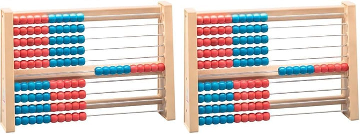 WISSNER® aktiv Lernen- Rechenrahmen rot/blau - RE-Wood® (Packung mit 2) Small (Packung mit 2), Small