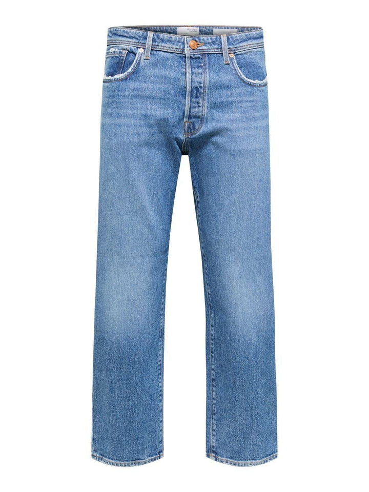 Selected Homme Male Loose Fit Jeans 220 29W / 32L Medium Blue Denim, 29W / 32L Medium Blue Denim