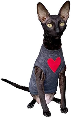 Kotomoda Katze T-Shirt I Love You dunkelgrau (L), L