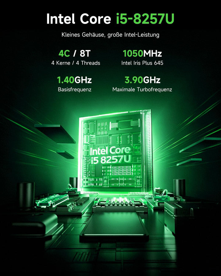 BMAX B6 Turbo Mini PC Intel Core i5-8257U 3.9GHz, 16GB DDR4 512GB NVMe SSD Micro Computer, 4K@60Hz D