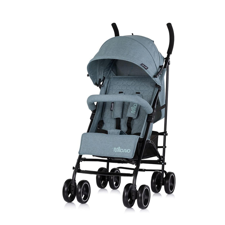 Chipolino Kinderwagen Milano Buggy bis 22 kg, Rückenlehne verstellbar, faltbar grau/grün, grau/grün