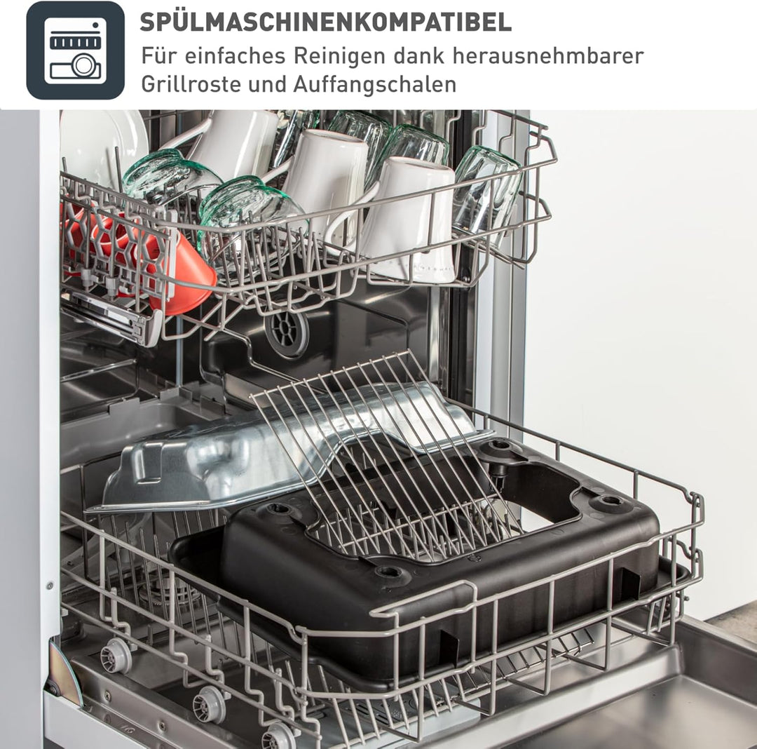 Tefal BG90E5 Easygrill Adjust Elektro- Tischgrill | 2300 Watt | 720 cm² Grillfläche | Einfache Reini