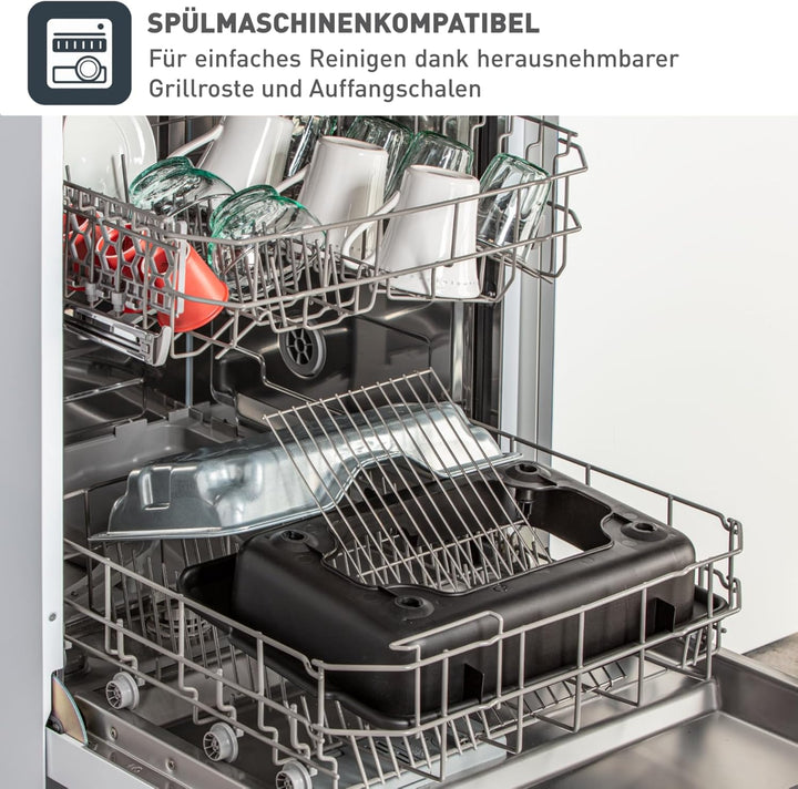 Tefal BG90E5 Easygrill Adjust Elektro- Tischgrill | 2300 Watt | 720 cm² Grillfläche | Einfache Reini