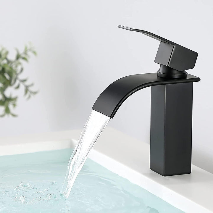 Wasserhahn Bad Schwarz Waschtischarmatur Schwarz - Cecipa Wascharmatur Bad Schwarz aus Edelstahl - M