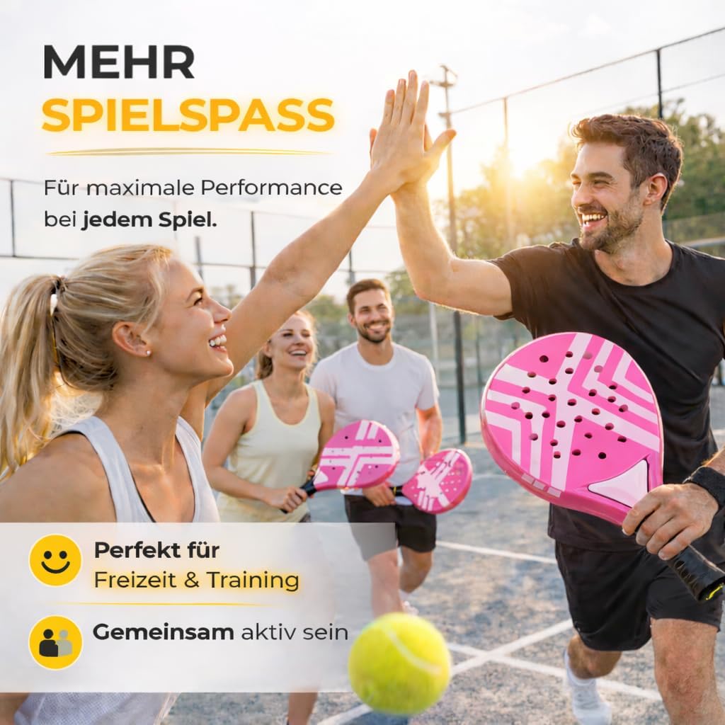 Padel Schläger Set mit Meshtasche – Für Erwachsene Profi Racket | Hochwertige Padelschläger für Anfä