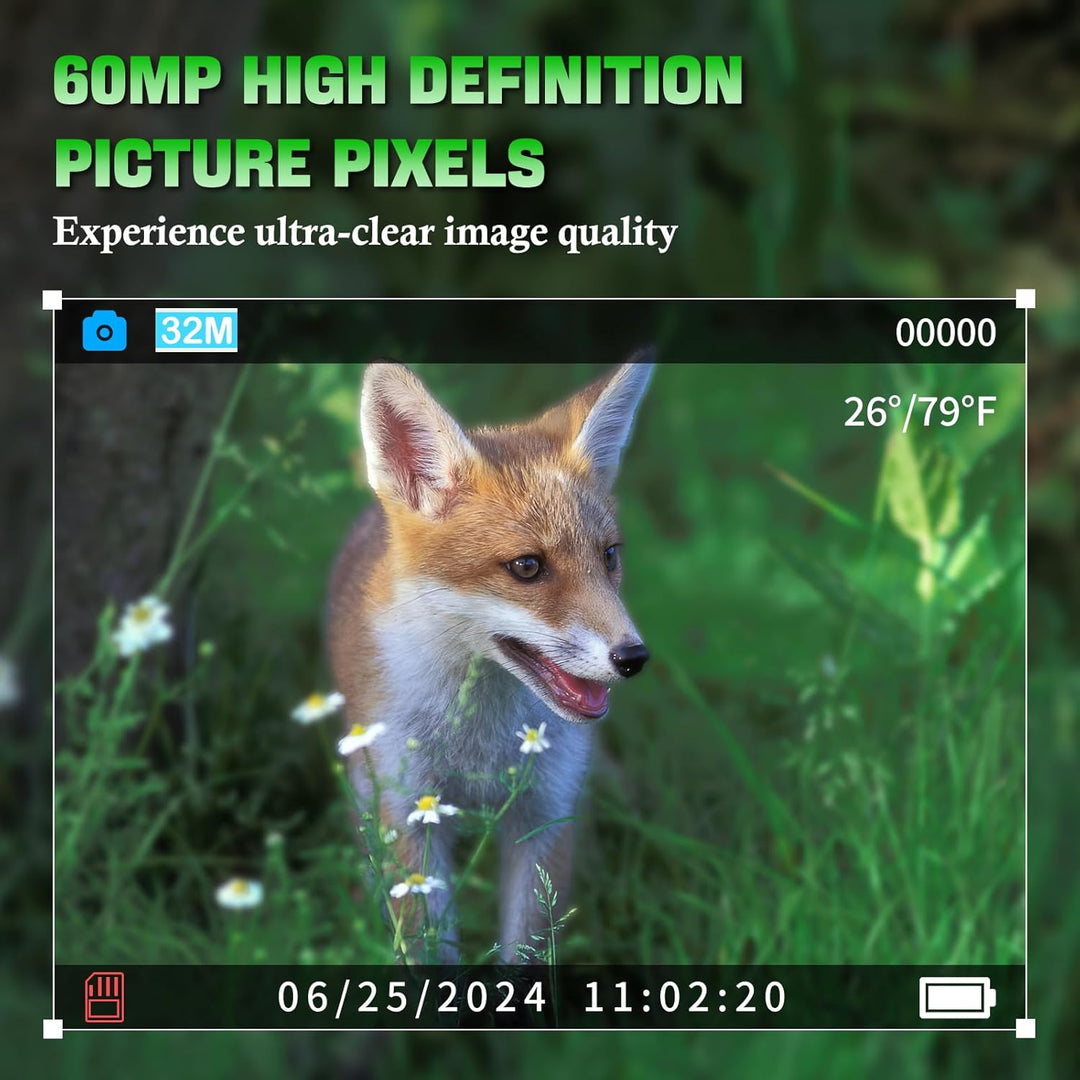 Coolifepro Wildkamera mit Handyübertragung App, 48MP 30FPS Solar WLAN Wildkamera, Wildtierkamera Ein