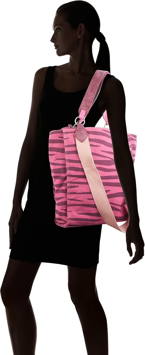 Fritzi aus Preussen Damen Izzy02 Canvas Shopper Zebra Pink, Zebra Pink