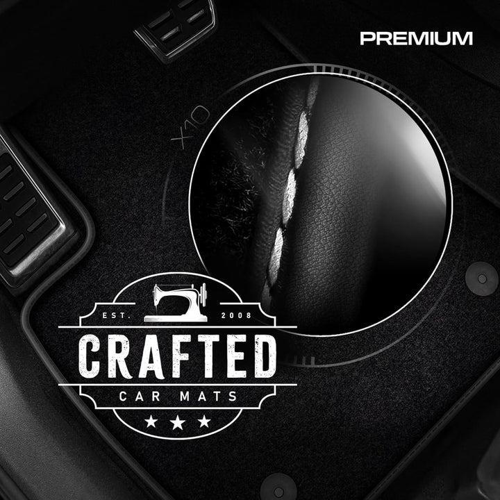 M MOTOS Velours Premium fussmatten Auto kompatibel mit Alfa Romeo 159 2005-2008 - Premium, Matt, Wei