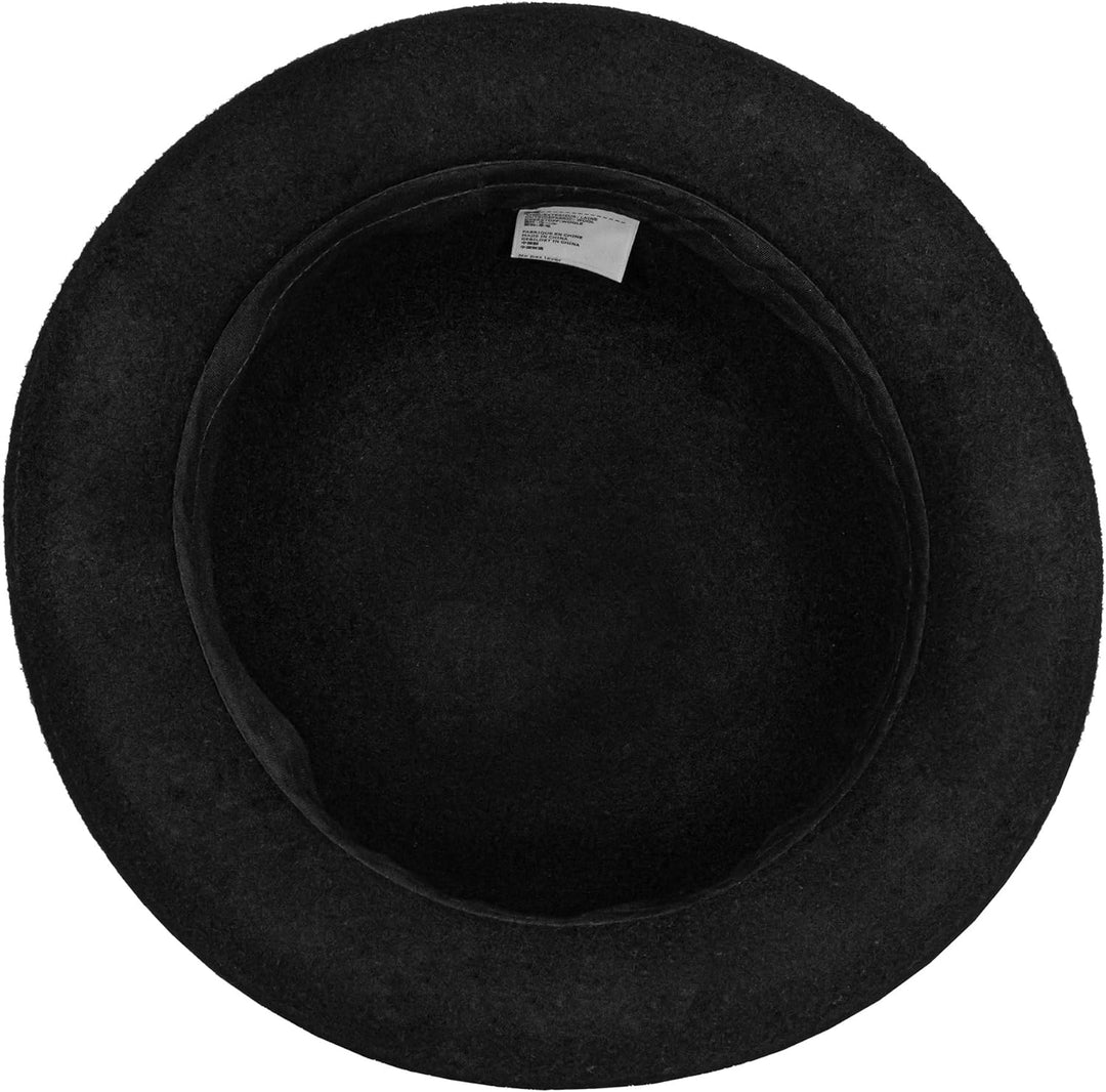 CXQRR Black Bowler Derby Hat Short Rolled Brim Fedora Hat for Men and Women M Schwarz, M Schwarz
