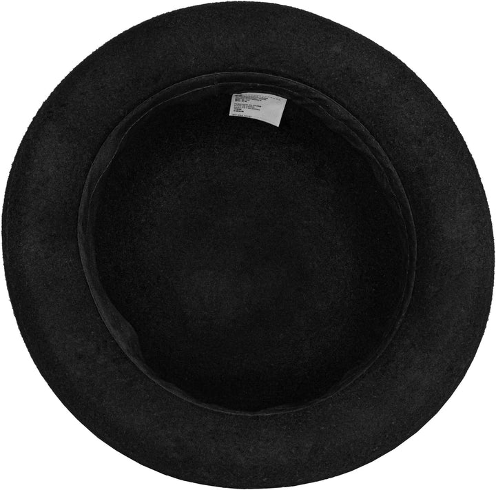 CXQRR Black Bowler Derby Hat Short Rolled Brim Fedora Hat for Men and Women M Schwarz, M Schwarz