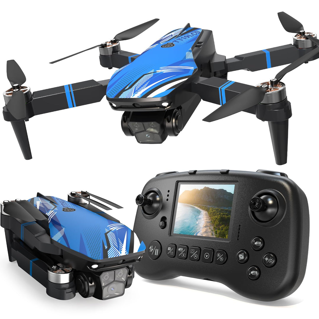 Drohne mit Kamera 4K LCD-Bildschirm FPV Video, Professional Drone mit Bürstenlosem Motor, 270°-Hinde