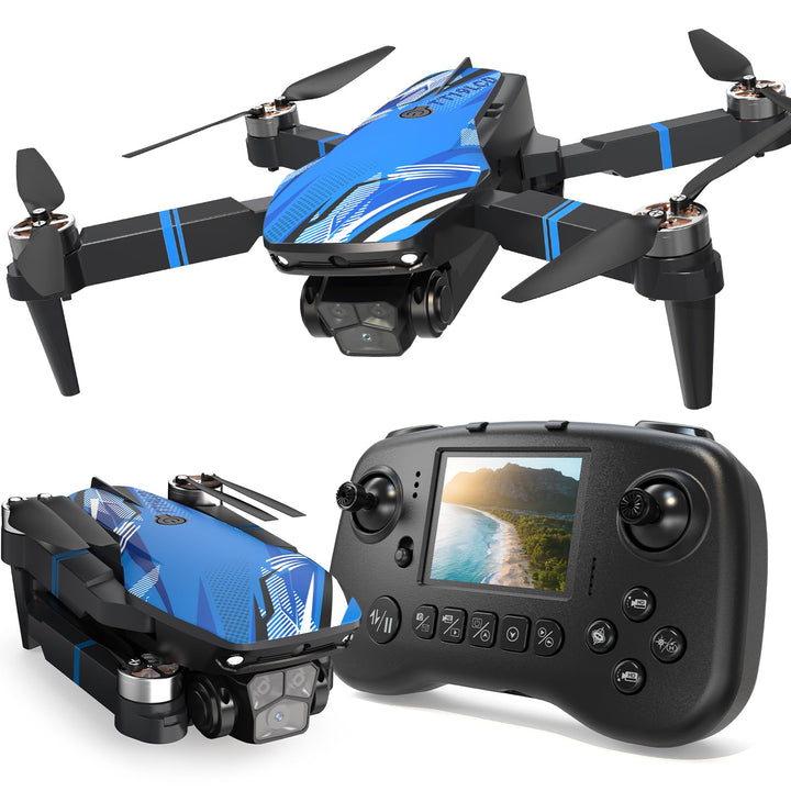 Drohne mit Kamera 4K LCD-Bildschirm FPV Video, Professional Drone mit Bürstenlosem Motor, 270°-Hinde