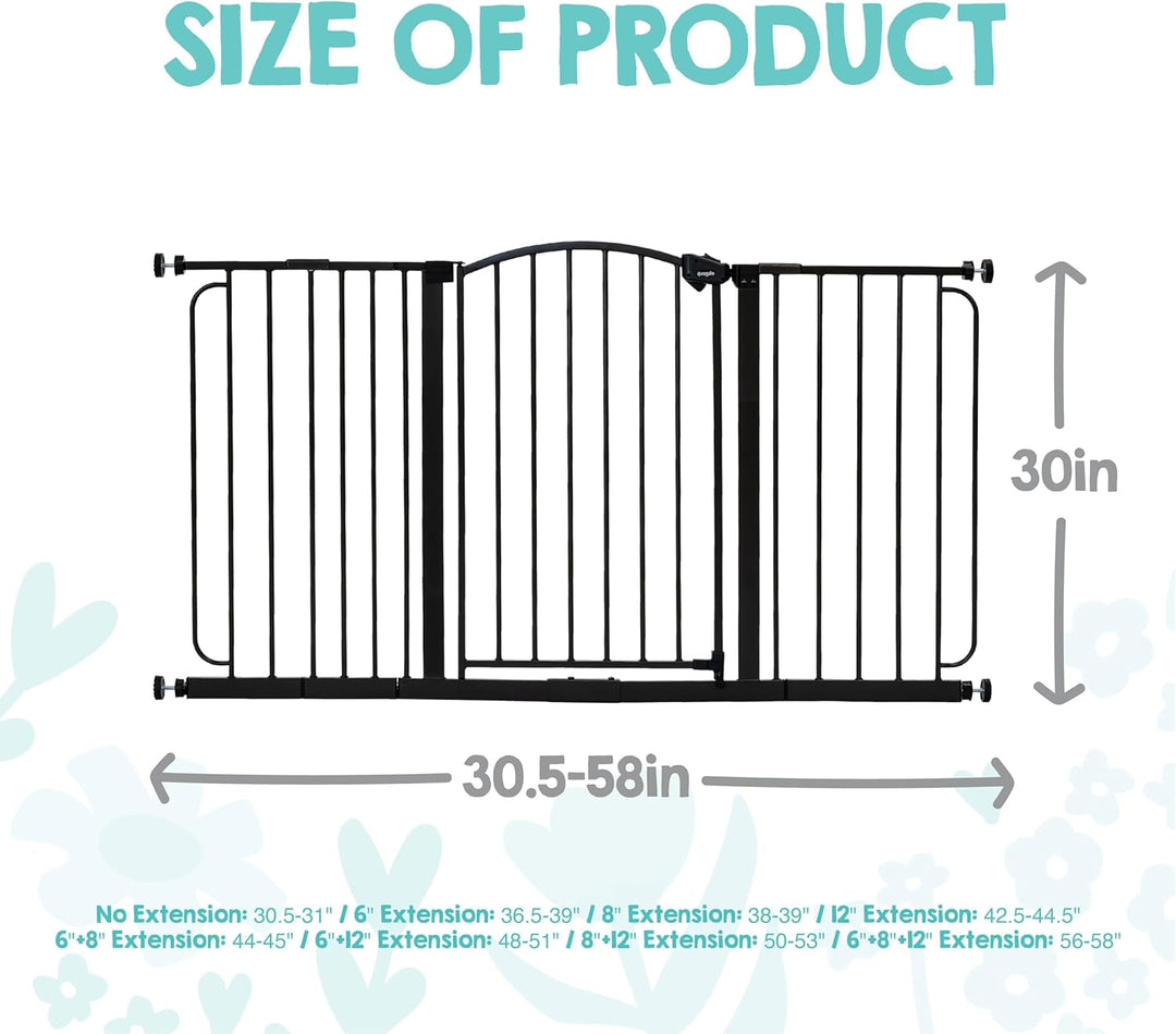 Regalo Arched Decore Easy Step Extra Wide Baby Gate