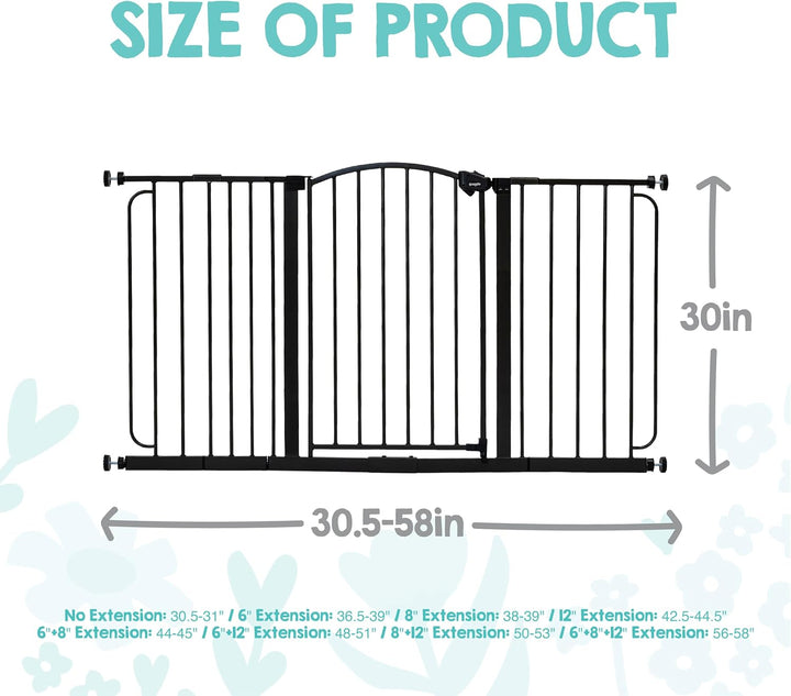 Regalo Arched Decore Easy Step Extra Wide Baby Gate